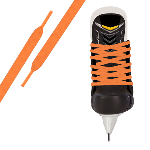 Neon Orange Pro Waxed Hockey Skate Lace