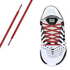 Red & White Piping Oval Athletic Lace