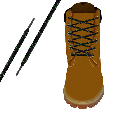 Black & Moss Heavy-Duty Pro Boot Lace