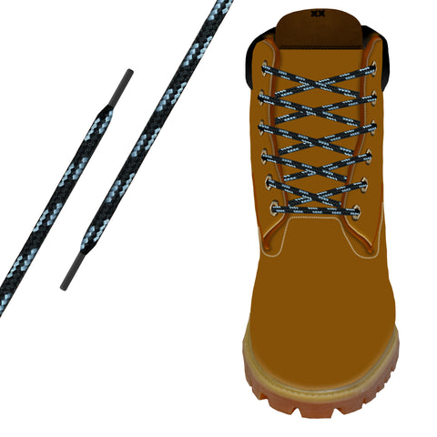 Black & Grey Heavy-Duty Pro Boot Lace