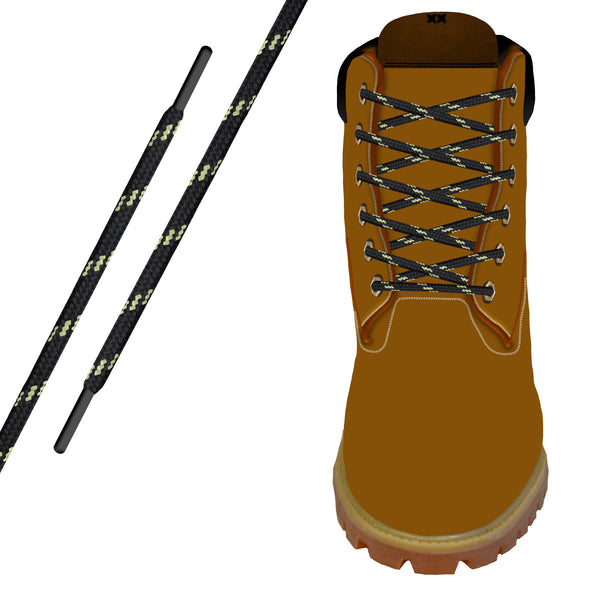 Black/Gold Kevlar® Xtreme™ Round Boot Lace