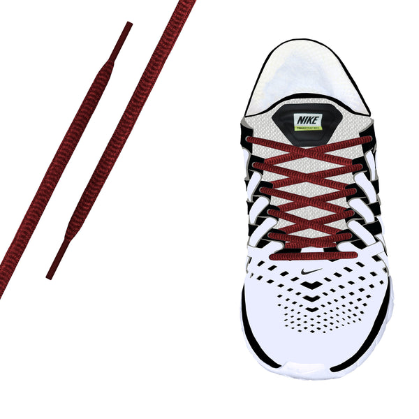 Burgundy Oval Athletic Lace