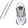 Sky Grey Reflective Oval Athletic Laces